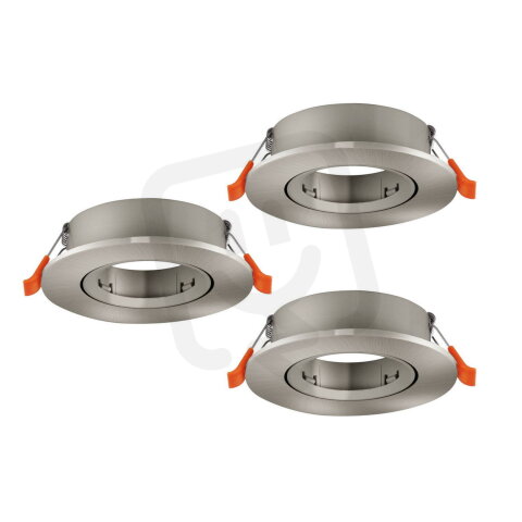 Vestavné svítidlo BARRANCO 3X GU10 d90 15W IP20 matný nikl  EGLO 902232