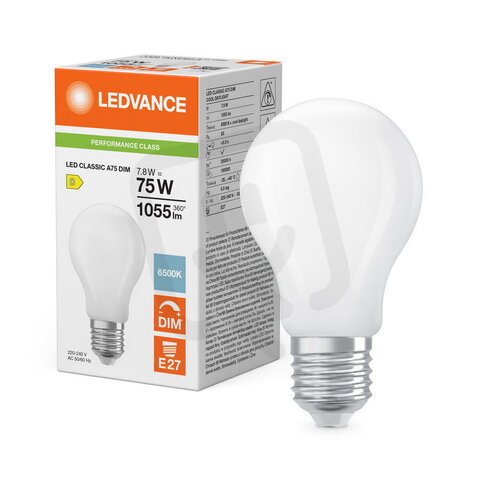 Světelný zdroj LED CLASSIC A DIM P 7.8W 865 Frosted E27 LEDVANCE 4099854777134