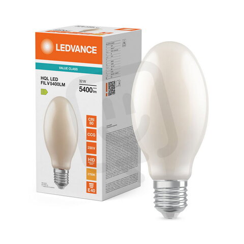 Světelný zdroj HQL LED FILAMENT VALUE 5400LM 32W 827 E40 LEDVANCE 4099854853364