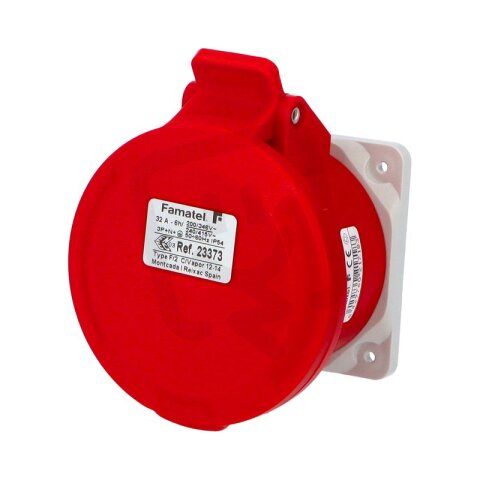 Vestavná zásuvka IP44/400V/32A/5P 6h, přímá - SpeedPRO FAMATEL 23373