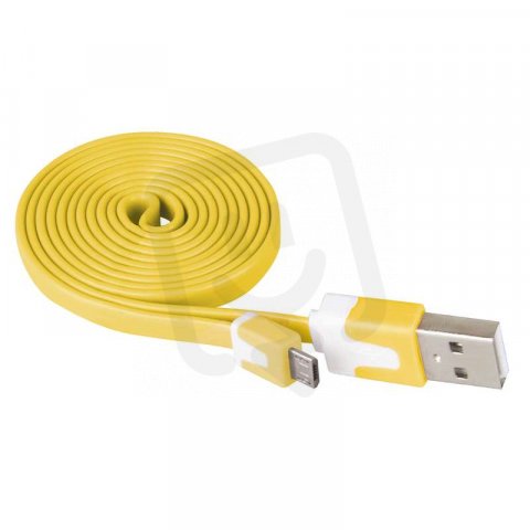 Kabel USB 2.0 A/M-MICRO B/M 1M žlutý Emos SM7001Y