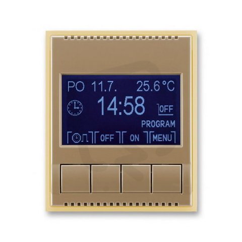 Hodiny spínací programovatelné 3292E-A20301 25 kávová/led. opálová Element ABB