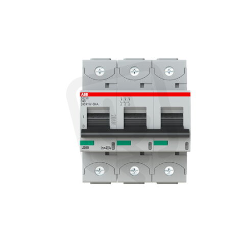 S803N-C40 jistič 3P char. C 40A s klecovou svorkou Icu 36kA ABB 2CCS893001R0404