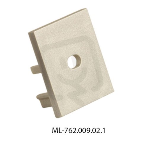 Koncovka s otvorem pro PB, stříbrná barva, 1 ks MCLED ML-762.009.02.1
