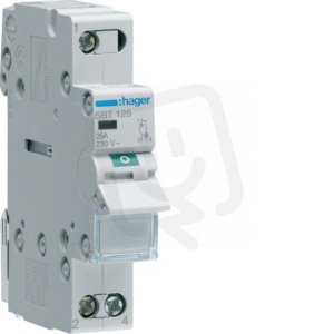 Vypínač 1 pól. s kontrolkou na vstupu 1S-25A /SB125M/ HAGER SBT125