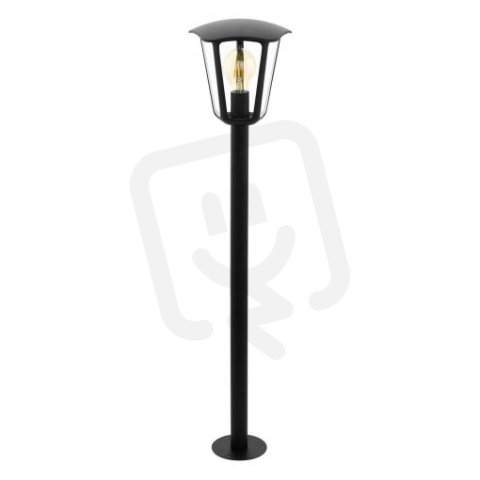 Venkovní stojací svítidlo MONREALE 1xE27 černá/čirá 60W IP44 EGLO 98123