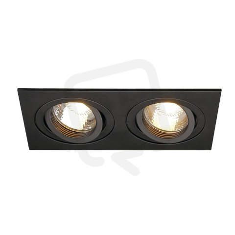 NEW TRIA II downlight hranata matna cerna 230V GU10 50W SLV 113492