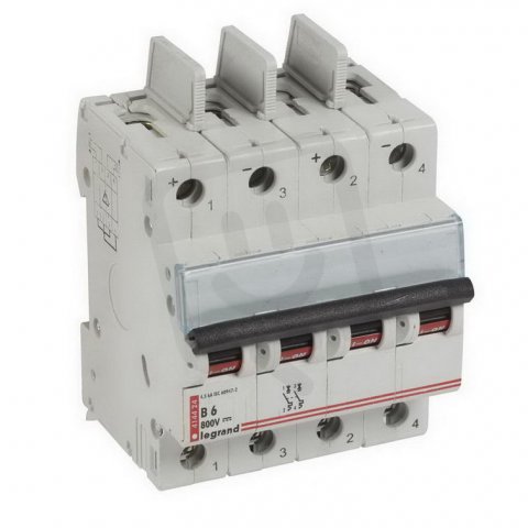 JISTIČ DX-4,5KA, 6A, 800V DC PRO FOTOVOLTAIKU LEGRAND 414424