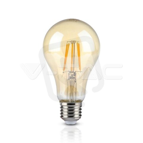 LED žárovka V-TAC Filament 4W E27 A60 Amber 2200K Cover 2200K VT-214