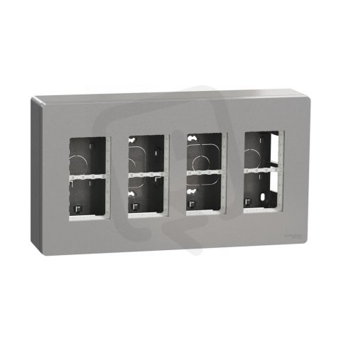 Centrální jednotka NOVÁ UNICA SYSTEM+ 4x4 moduly vertikální povrchová, Aluminium
