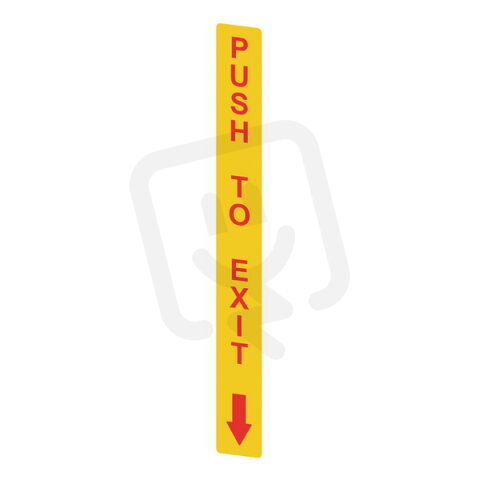 Žlutý polykarbonátový samolepící štítek