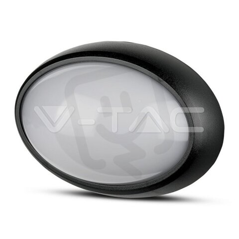 12W LED Full Oval Ceiling Lamp Black Body IP66 White, VT-8010 V-TAC SKU1269