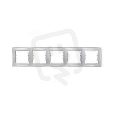 Sedna Rámeček pětinásobný, Aluminium SCHNEIDER SDN5800960