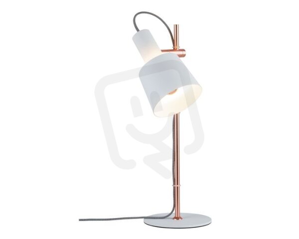 Stolní lampa Neordic Haldar bílá/měď 796.58 PAULMANN 79658