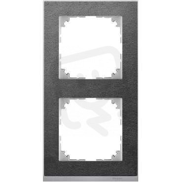 Merten Rámeček dvojnásobný M-Pure Decor, Slate/Aluminium SCHNEIDER MTN4020-3669