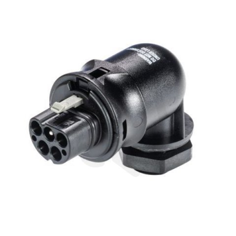 vidlice vestavná gesis RST, 5-pól, M20, šroubové svorky, úhlová 90°, černá