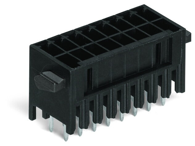 Konektor s pájecími piny THT 2řadý pájecí kontakt 0,8x0,8 mm rovné černá 10pól.