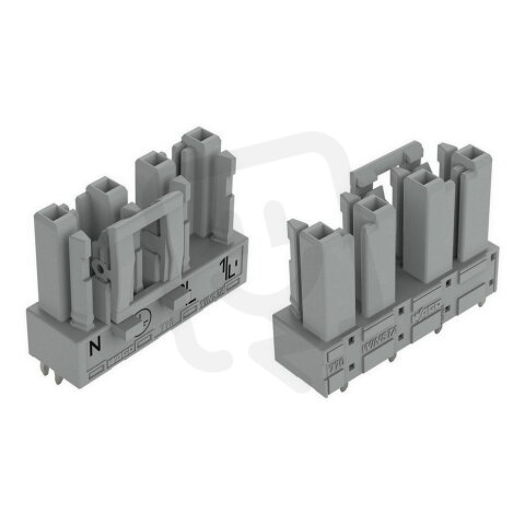 Zásuvka na desky plošných spojů rovné provedení 4pól. šedá WAGO 770-844/060-000