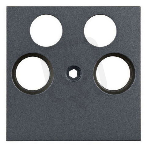 Kryt anténní zásuvky TV, typ HSAT-M, 4 otvory, antracit SCHRACK EV114011--