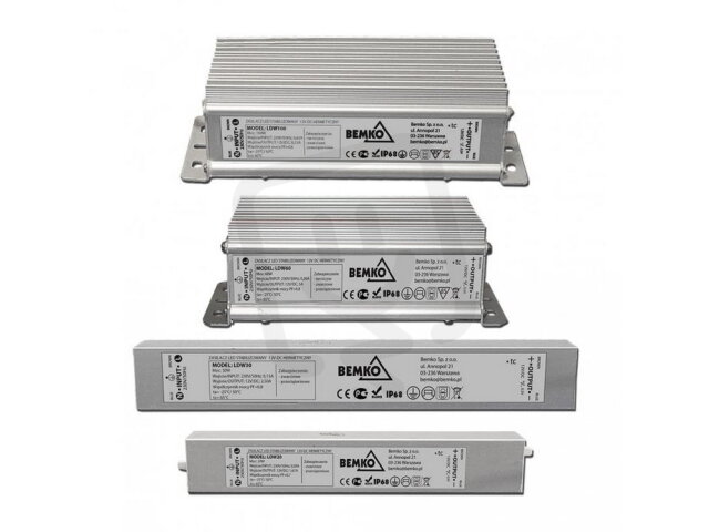 LED zdroj prachotěsný IP68 12V 20W BEMKO 103011