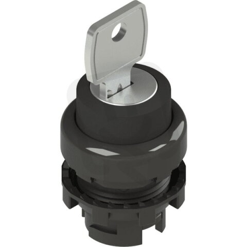 Uzamykatelný přepínač Klíč 455, d22mm, 3, černá, plast, černá, IP67
