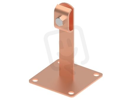 Držák vedení na kovovém podstavci pro drát průměr 8/10mm, Cu GROMTOR 402214