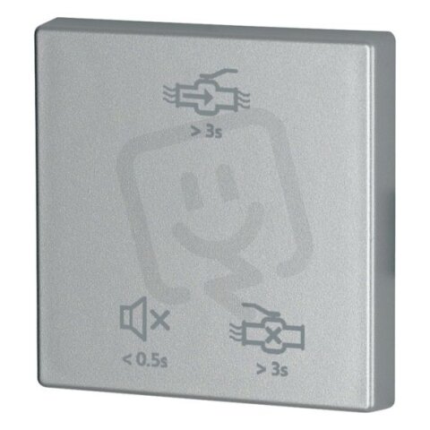CWIZ-01/h3 Kryt RF tlačítka 55x55mm s potiskem symbolu zaplavení Stříbrná matná