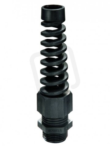 Vývodka ESKVS-L M12X1,5 PA BK IP68 dlouhý závit anti-kink spirála WISKA 10061215