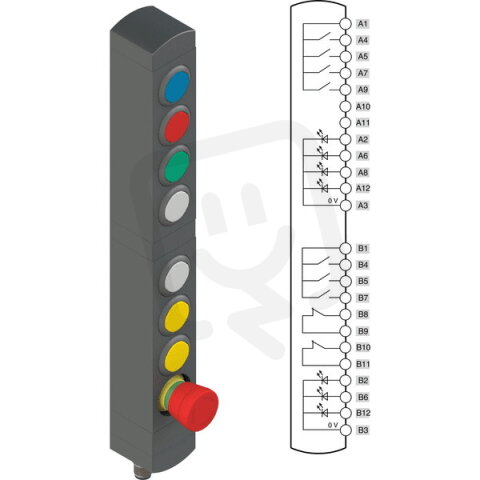 Ovládací jednotka BN 8 prvků (konfigurace A09) IP65 PIZZATO BNAC8ZA09