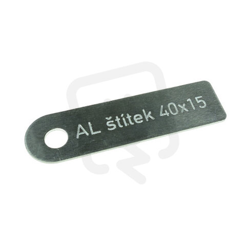 Identifikační štítek hliníkový 40x15/cel