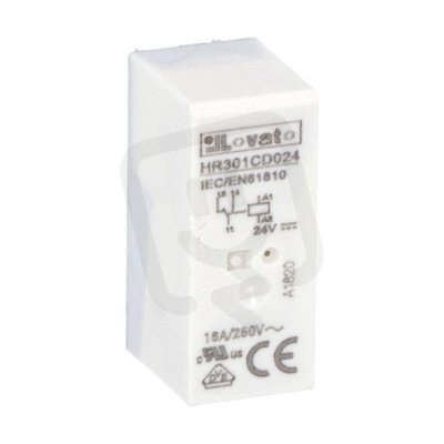 Lovato HR301CD024 Miniaturní relé 1 zap/vyp 16A 24VDC
