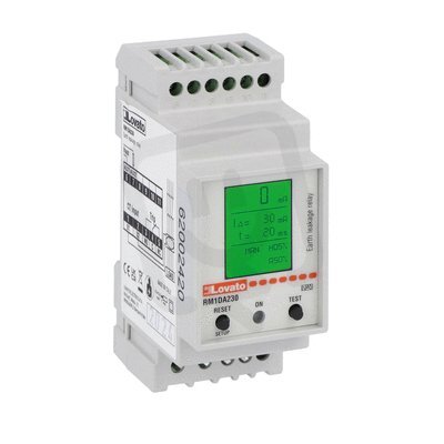 EARTH LEAK. RELAY 1OUT DISPLAY 230VAC