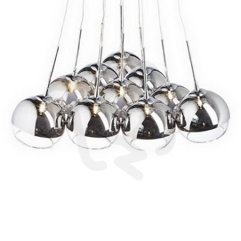 ASTRAL závěsná chromované sklo/čiré sklo 230V/12V G4 10x20W RENDL R10513