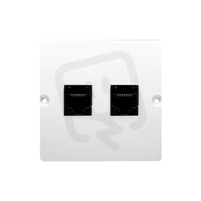 Dvojnásobná počítačová zásuvka RJ45 kat. 5e, bílá KONTAKT SIMON BMF52.02/11
