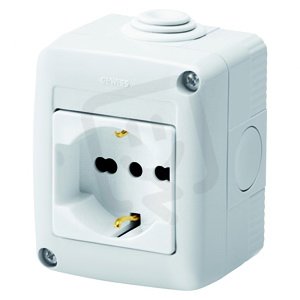 27 COMBI Zásuvka 2P+E+16A, IT/DE, šedá GEWISS GW27812
