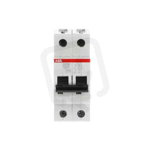 S202M-D0,5 2F jistič 0.5 A char. D 10kA ABB 2CDS272001R0981