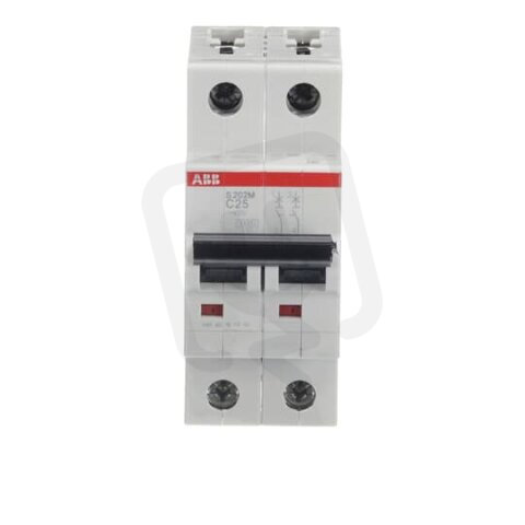 S202M-C25 2F jistič 25 A char. C 10kA ABB 2CDS272001R0254