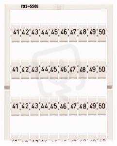 Popisovací karta WMB s potiskem 41-50 (10×) 5-5,2 mm bílá Wago 793-5506