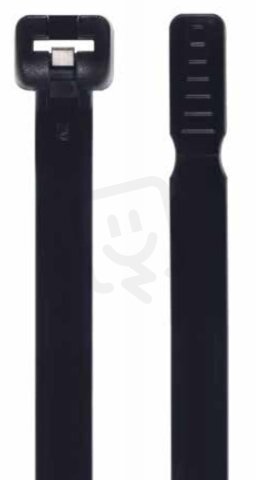 Vázací pásky 140x3 5mm s kov. zubem černá PA 6.6 (100ks) SAPISELCO 1793190
