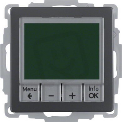 Digitální termostat s nastavením času, Q.x, antracit sametová BERKER 20446086