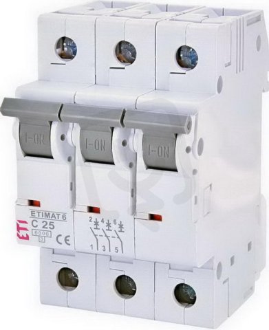 Jistič ETIMAT 6 3p C25 6kA ETI 002145518