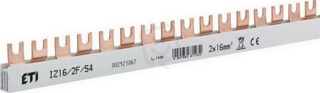 Propojovací lišta IZ16/2F/54 2p 54M 100A 16mm2 vidlice ETI 002921067