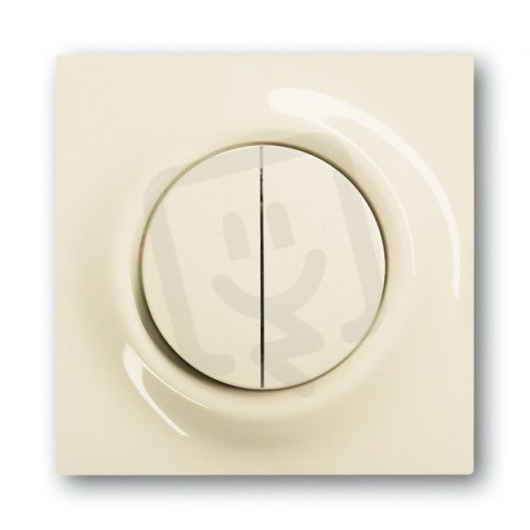 IMPULS Kryt tlačítkového spínače dělený s doutnavkou slonová kost 1785-72