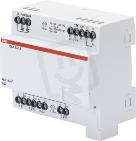 ABB KNX Řadový akční člen fan-coilu 2xPWM 1x0-10V FCC/S 1.5.1.1 2CDG110234R0011