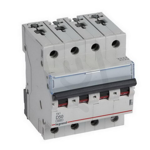 TX3 JISTIČ, 4 PÓLOVÝ, CHAR. D, 50A 6000A LEGRAND 403777