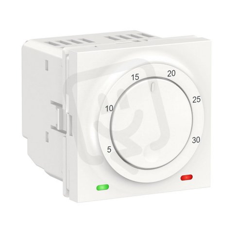Prostorový termostat NOVÁ UNICA otočný 2M, Bílý SCHNEIDER NU350118
