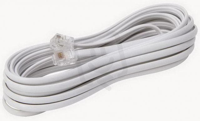 Telefonní kabel s modulárním konektorem, 5 m, šedý KOPP 33369422