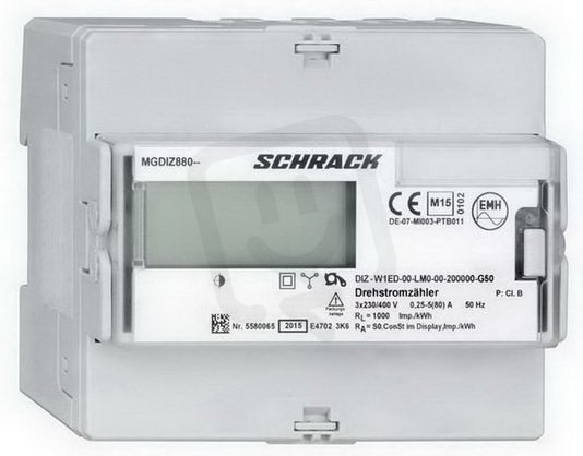 Digit. elektroměr, 80 A, P+/P-, pro fotovoltaiku, MID, 1T SCHRACK MGDIZ880--