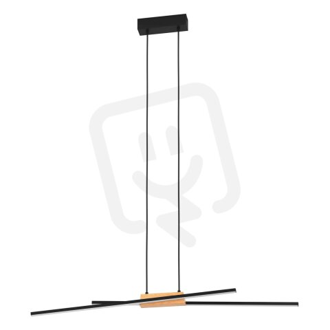 Závěsné svítidlo PANAGRIA LED černá/dřevo 26W EGLO 900489