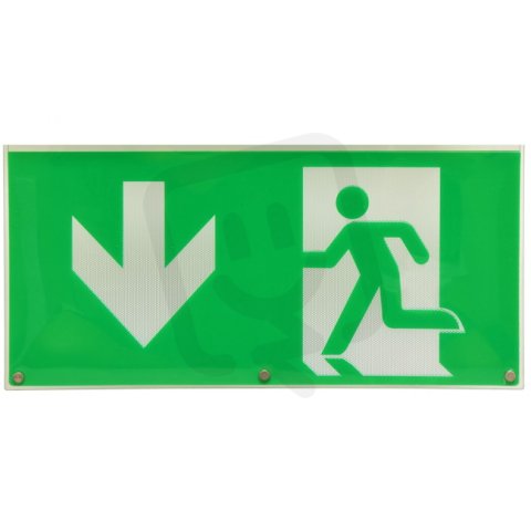 Plastová etiketa EXIT k TL939, dolů ECOLITE MATEXIT-TL939-D